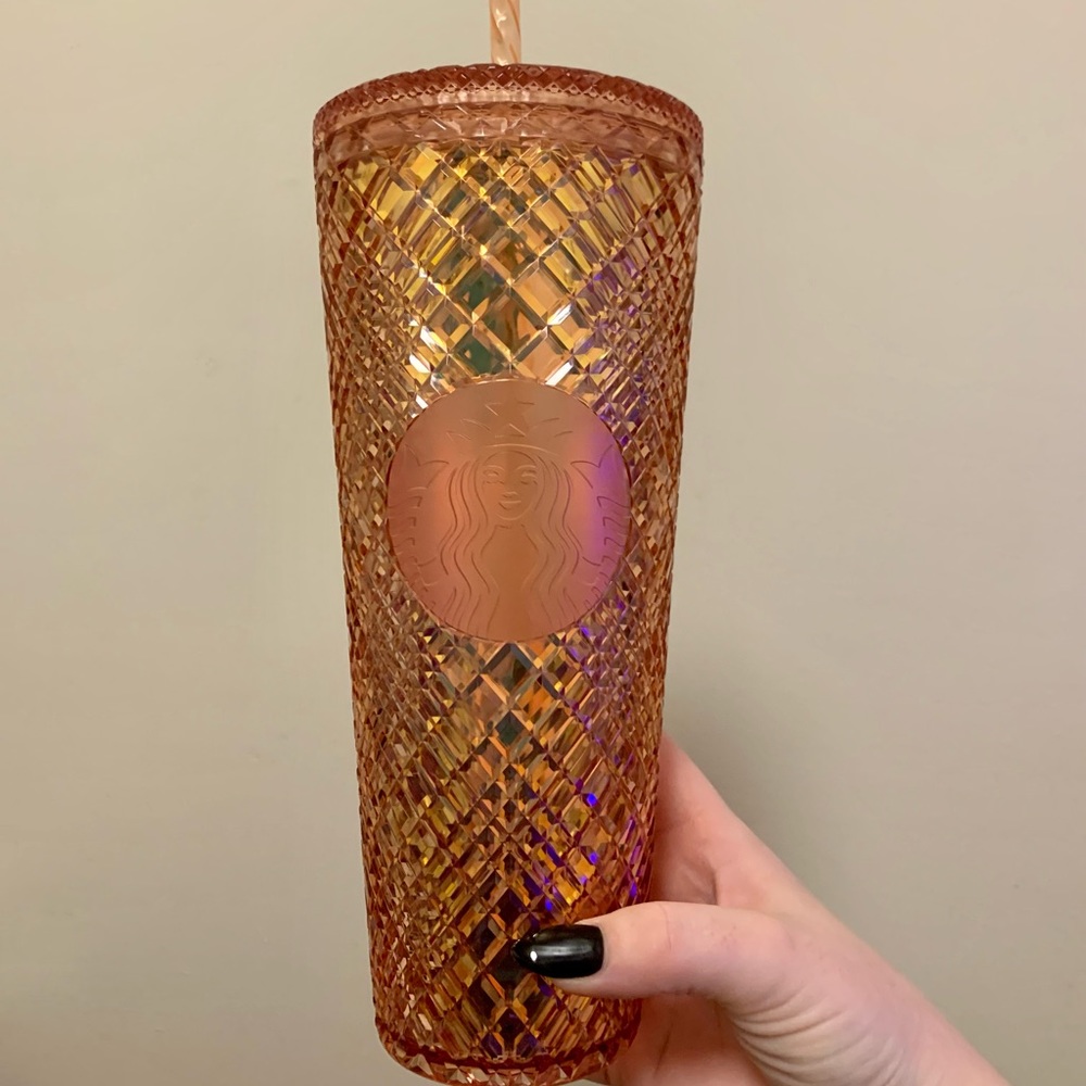 24 oz Starbucks tumbler 2021 collection pink w/ matching straw
